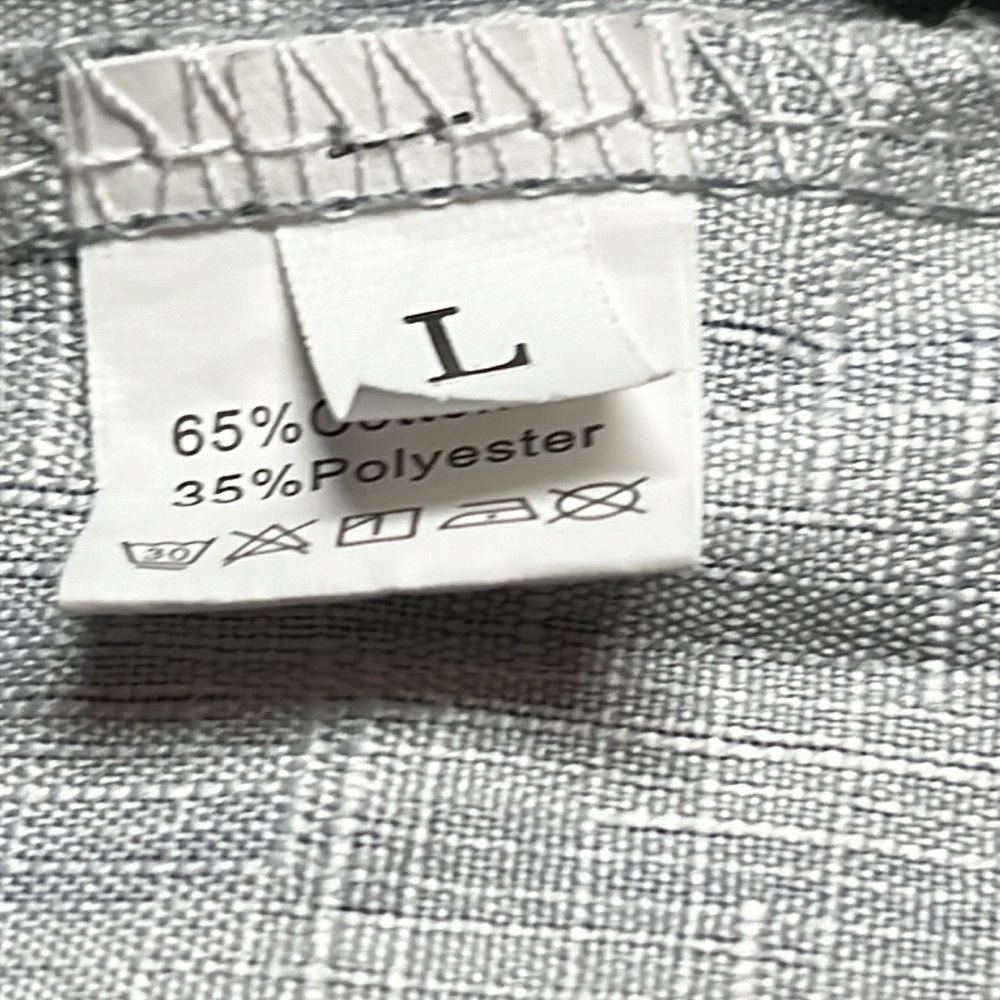 Striped Gray Pants Stretch Waist - Picture 8 of 11
